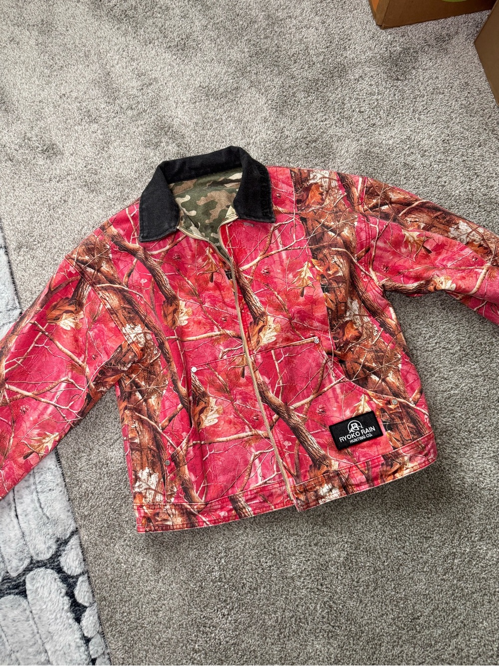 Ryoko Rain Unisex Jacket | REVERSIBLE DUCK WORK JACKET - CAMO / Size Small